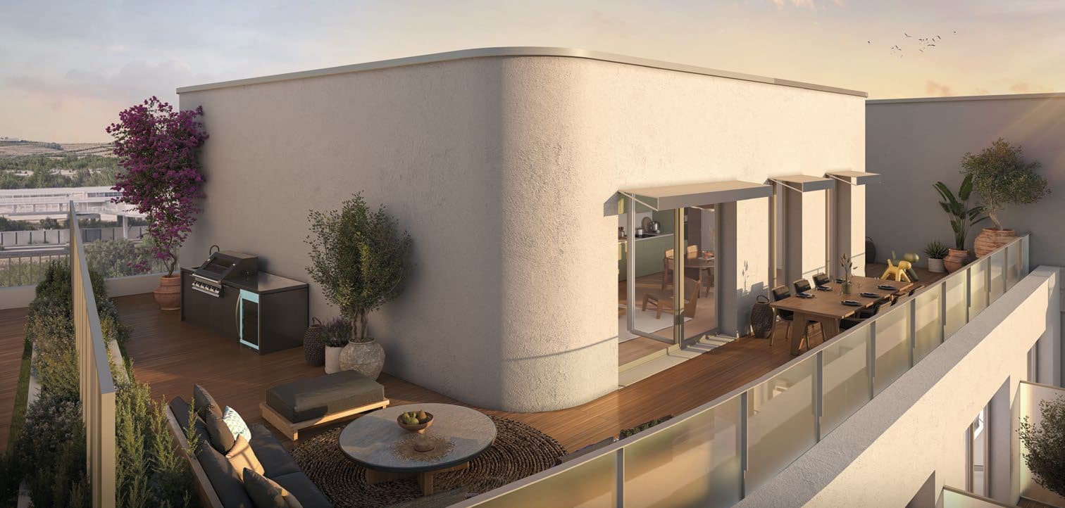 Terrasse en attique d'un appartement T5 Home Spirit 2